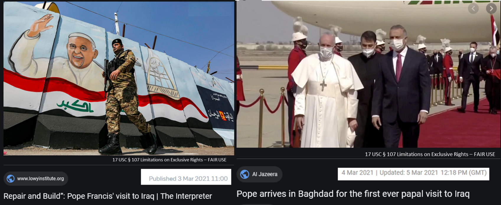 Pope Francis TRIP To Iraq